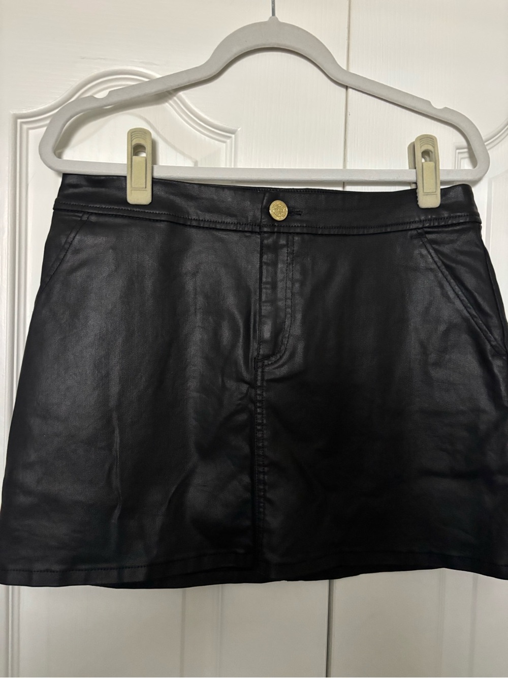 Lilly Pulitzer Colette Coated Faux Leather Mini Skirt